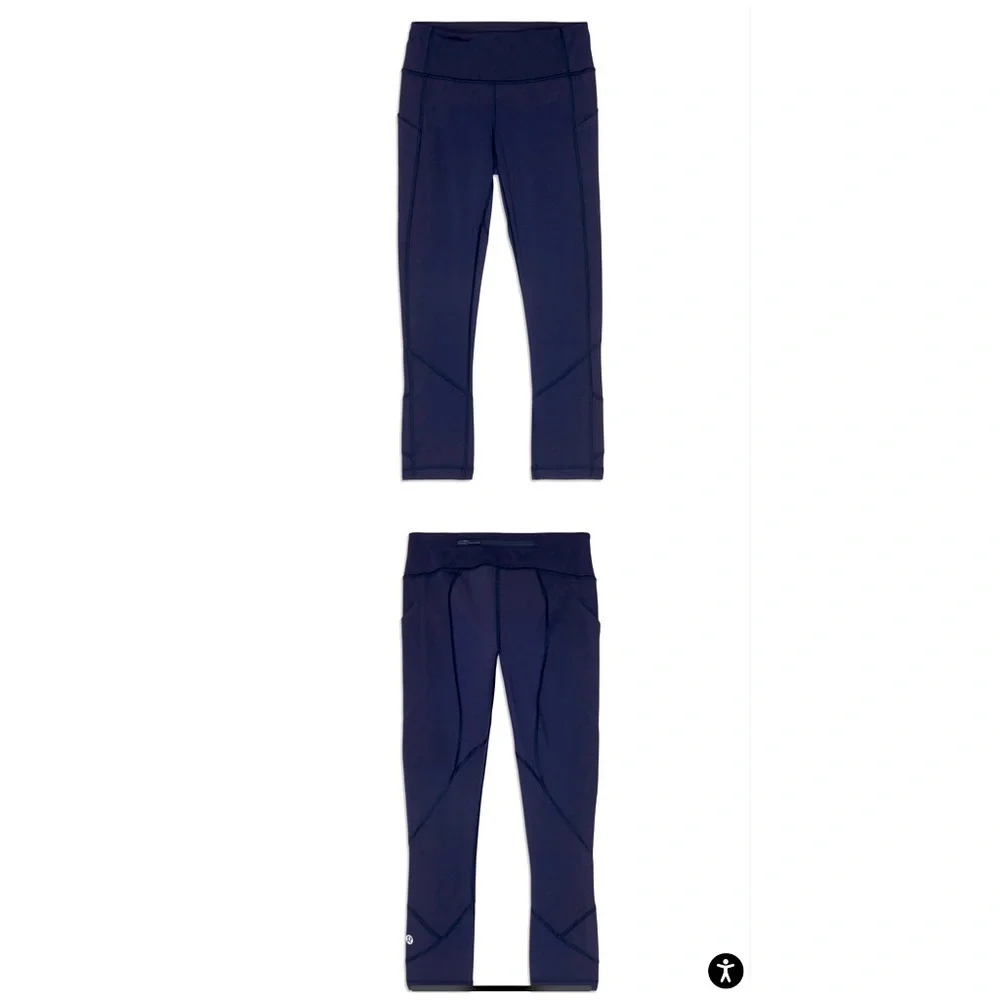 Lululemon Pace Rival Crop  Blue Size 4